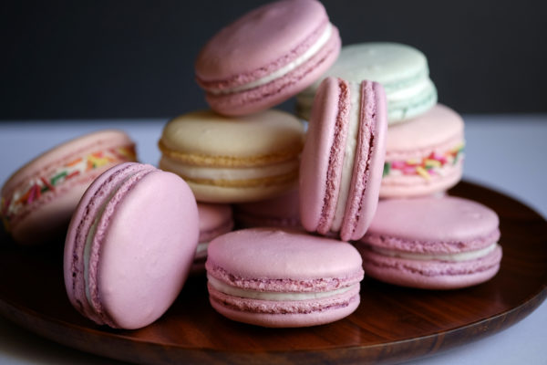 A photograph of French macarons you could order for your wedding or special event!